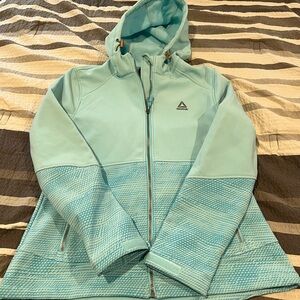 Reebok Women's Aqua Blue Hooded Jacket